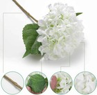 5 Pcs Artificial Silk Hydrangea Flowers 18   Bouquet Arrangement White