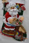 Gingerbread Santa 2021 Bucilla Christmas Stocking Finished