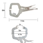 Adjustable Swivel Pad Locking C-clamp Locking Pliers 10 Pack 11-inch