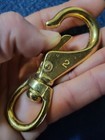 3 3 4  Brass Wide Open Clasp hook With 3 4 Swivel Eye  Fast Connect Lead Ropes 