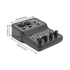 Pro Bluetooth Audio Mixer 2 Channel Usb Dj Sound Mixing Console Amplifier Studio