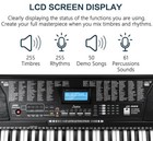 61 Key Electronic Keyboard Piano W  Stand  Bench   Headphones  Set For Beginners