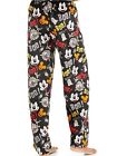 Womens Disney Mickey Mouse Soft Plush Fleece Pajama Pants Halloween Ghost M-3xl