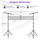 11 5 Ft Portable Lighting Truss System Heavy Duty Metal Pro Audio Dj Light Stand