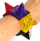 Sobral Mix 2023 Lagerfeld Multi Cone Spike Beads Artist Made Statement Bracelet