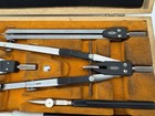 Vintage Alvin Precision Drawing Set Drafting Tools Compass German Wood Case