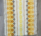Vintage 70s Boho Table Runner Woven 18 X 39  Retro Orange Brown Yellow