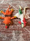 Series 1 2 Meanies Plush Lot Of 2 Chicken Pox And Splat The Road Kill Cat No Tag