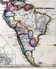 1843 Woodbridge Political Map South America Africa Atlantic Ocean Brazil Guinea