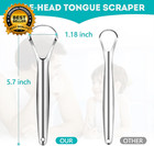 2 Pack Stainless Steel Tongue Scraper For Adults Metal Tongue Cleaner Topoko