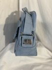 Vintage 1970s Samsonite Silhouette Blue Overnight Vinyl Faux Leather Carry On