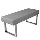 Pu Leather Chair Upholstered Bench Footrest For Dining Living Bedroom Steel Leg
