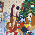 Walt Disney Original Vintage C1970s Unused Disney Lady And The Tramp Poster