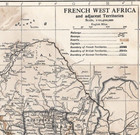 French West Africa - Senegal Mauritania Ghana 911 Original Antique Map W Video