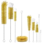 9-pack Long Handle Bottle Brushes - Stainless Steel Wire Cleaners For Wine  Tube