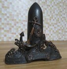 Imperial Japanese Navy Trench Art Shell Vase     Anchor   Cherry Blossom Design