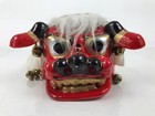 Japanese Hariko Paper Mache Shishi Dancing Lion Dog Mask Vtg Komainu Red Om88