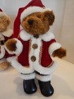 Christmas Bears Plush 16  Santa Mrs Claus Snowman W  Stands Dan Dee Style   