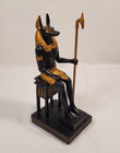 Egyptian Anubis On Throne God Of Afterlife Sitting Resin Figurine Summit 2009