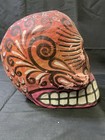 Vintage Mexican Folk Art Papier Mache Skull Day Of The Dead Signed 9   