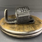 Universal Radio Holder  Basket Weave Leather