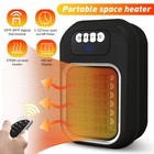 400w Portable Space Heater Electric Heater Plug In Wall Remote Warmer Machine