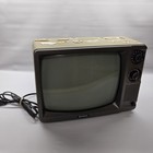 Vintage 1988 Samsung Tb1212 Crt Portable Tv Olive Green Retro Television - Works