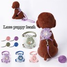 Cartoon Lace Pet Cat Harness Belt Traction Rope Rabbit Chest Strap Cute Safety