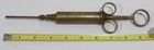 Brass Syringe 3x Medical - Oiler - Chemical  Plunger - Brass   1930 s  Burroughs