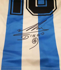 Diego Maradona Printed Signature Argentina 1986 Home Jersey- Coa - Retro