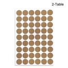 2-table Self-adhesive Screw Covers Caps Dustproof Sticker 21mm 54 In 1 Maple