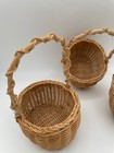 Lot Of 3 Mini Vintage Wicker Baskets
