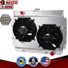 3 Core Radiator shroud Fan For 1963-1968 Chevy Bel Air Impala El Camino Caprice