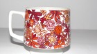 Vtg  Holt Howard Pedestal Mug Cup 3 25   Red Orange Floral 1967 Retro