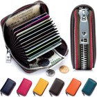 Credit Card Holder Genuine Leather Rfid Wallet Card Protector Organizer Case