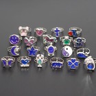 Bulk Lot 30 Adjustable Cartoon Mood Rings Mixed Child Girl Change Color Charms