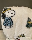 Peanuts Snoopy Woodstock Winter Puffer Jacket Plush Throw Blanket 60x70