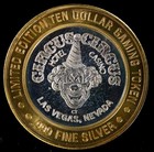 1996 Circus Circus Las Vegas Nv  10 Casino  Silver Strike Roller Coaster Clown