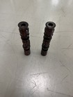 Vintage Pair African Ebony Wood Hand Carved Exotic Figurial Candlesticks