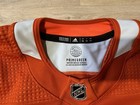 Philadelphia Flyers Game Used Worn Adidas Orange Practice Jersey Mic 56