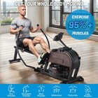 Magnetic  water Resistance Rowing Machine W extended Slide Water Rower Machine