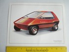 Rare 1977 Electron Amc Concept Rendering Press Print Car Jeep Art 12  X 9    C91