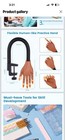 Flexible Plastic Nail Practice Hand With Clamp Base Stand - Brown black