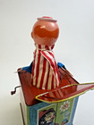 Vintage 1961 Mattel Jack In The Box Clown  659   Working   Musical Tin Litho