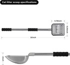 Cat Litter Scoop metal Long Handle Kitty Litter Coop Scooper heavy Duty