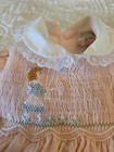 Vintage 80s Baby Togs Girls Pink Embroidered Dress 3 - 6 Months Adorable Ruched