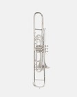 Nickel Valve Trombone Brass W  Case  Mouthpiece - Smooth  Warm Tone-trumbone