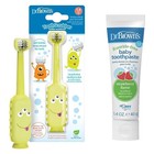 Three Sided Toddler Toothbrush Soft Bristles Tongue Scraper Fluoride Free New