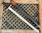 Medieval 30inch Knight Arming Sword-high Carbon Steel Blade With Leather Scabard