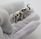 Vintage Italian Handmade Genuine Silver Elephant Figurine Sculpture Miniature